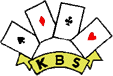 Kumla BSs logo 'Man fr klver ruter hjrter spader i Kumla BSs lokaler'